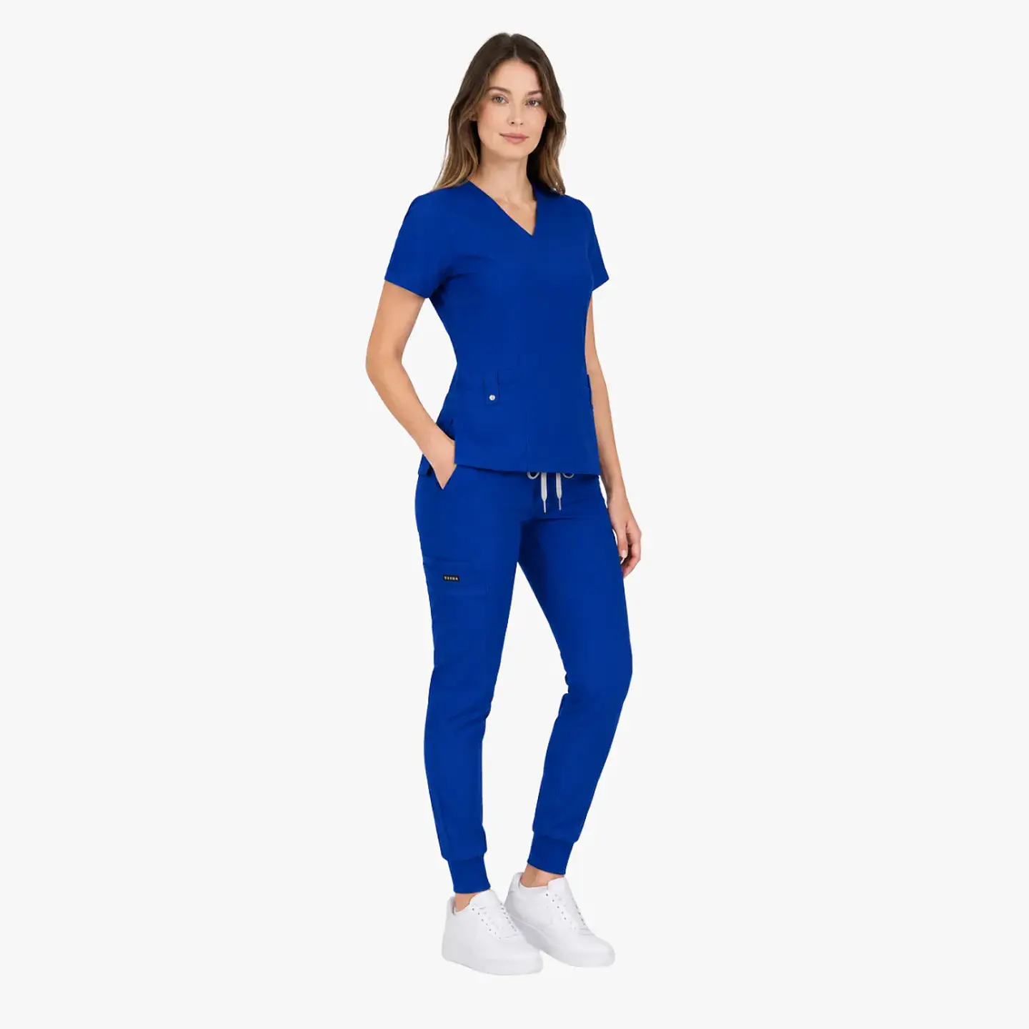 Conjunto Clínico Hana Azul Rey para Mujer | Blusa Hana + Pantalón Jogger - Línea Aesthetic 1