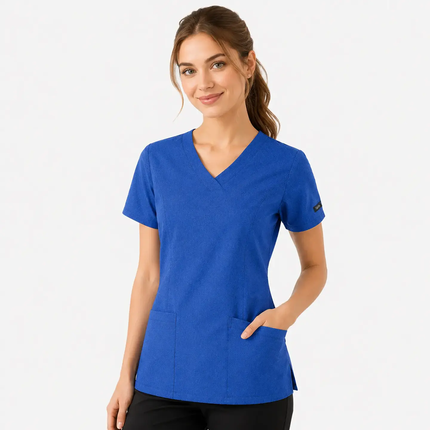 Blusa Clínica Estampada Filigrana Azul  2