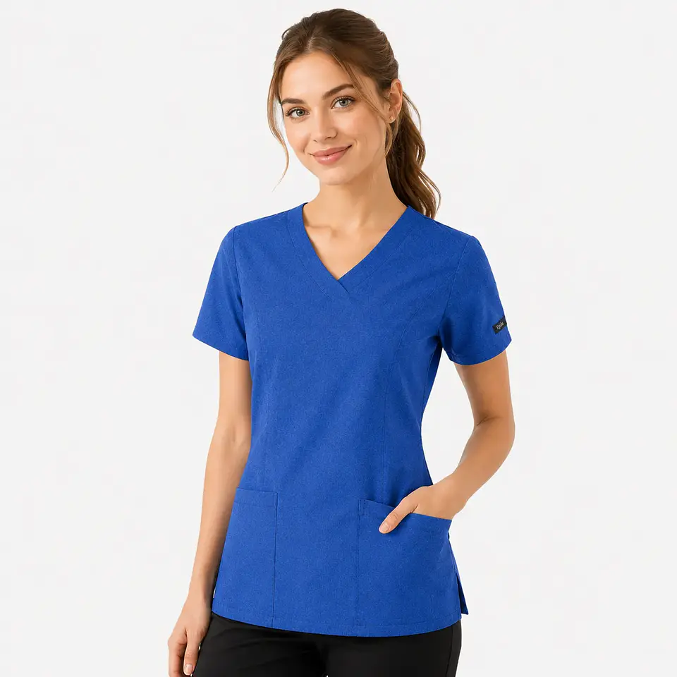 Blusa Clínica Estampada Filigrana Azul  2
