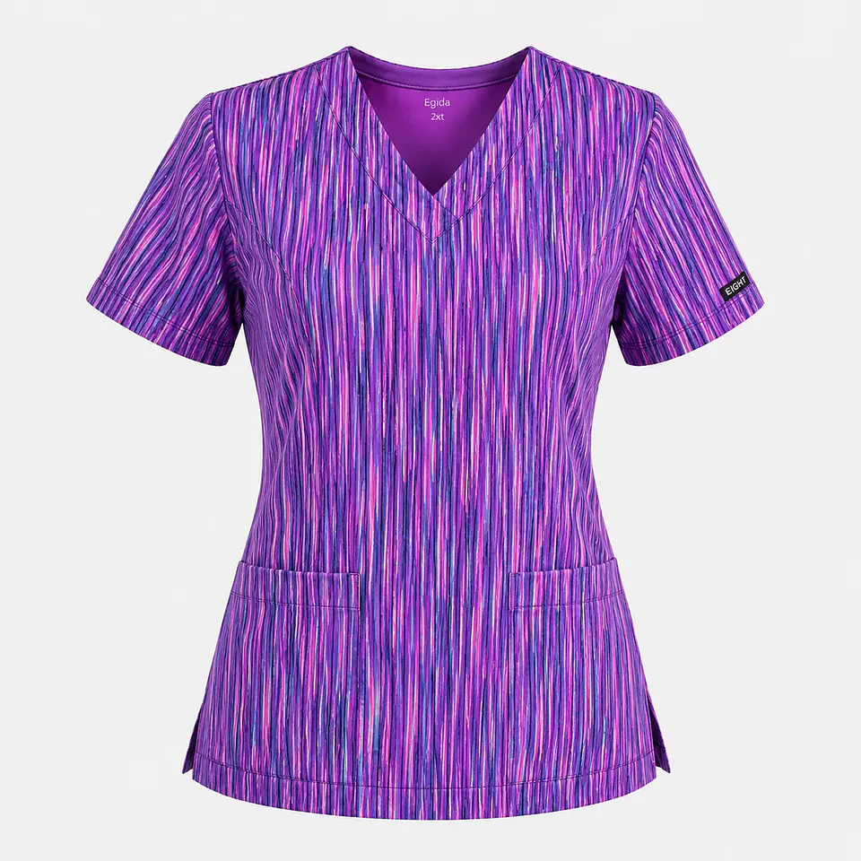 Blusa Clínica Estampada Cascada Violeta 3