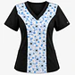 Blusa Clínica Estampada Noche Floral  - Miniatura 3