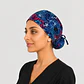 Gorro Clínico Estampado Jardín Azul Marino con Botones - Miniatura 1