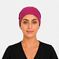 Gorro Clínico con Botones para Mascarilla - Diseño Ciruela Jaspe - Miniatura 2