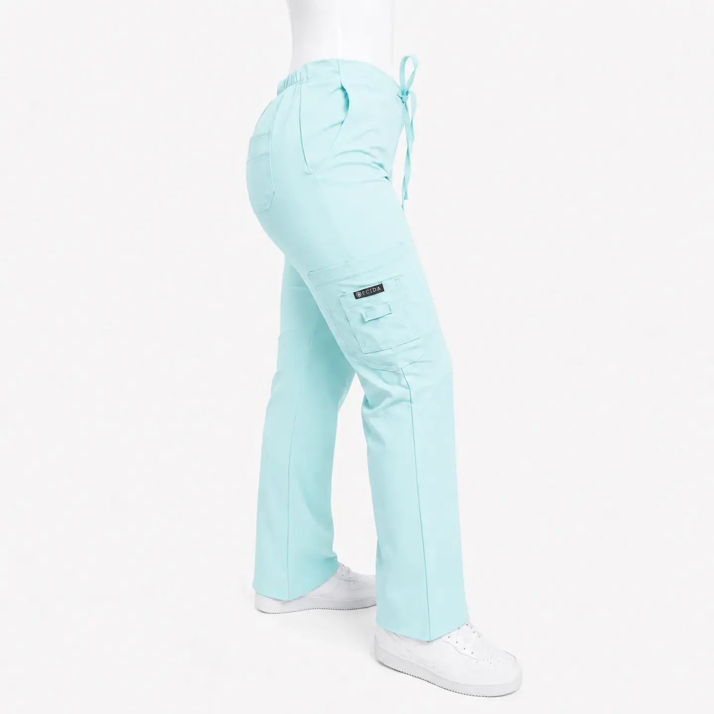 Pantalón Clínico Modelo Cargo Antifluido Menta 1