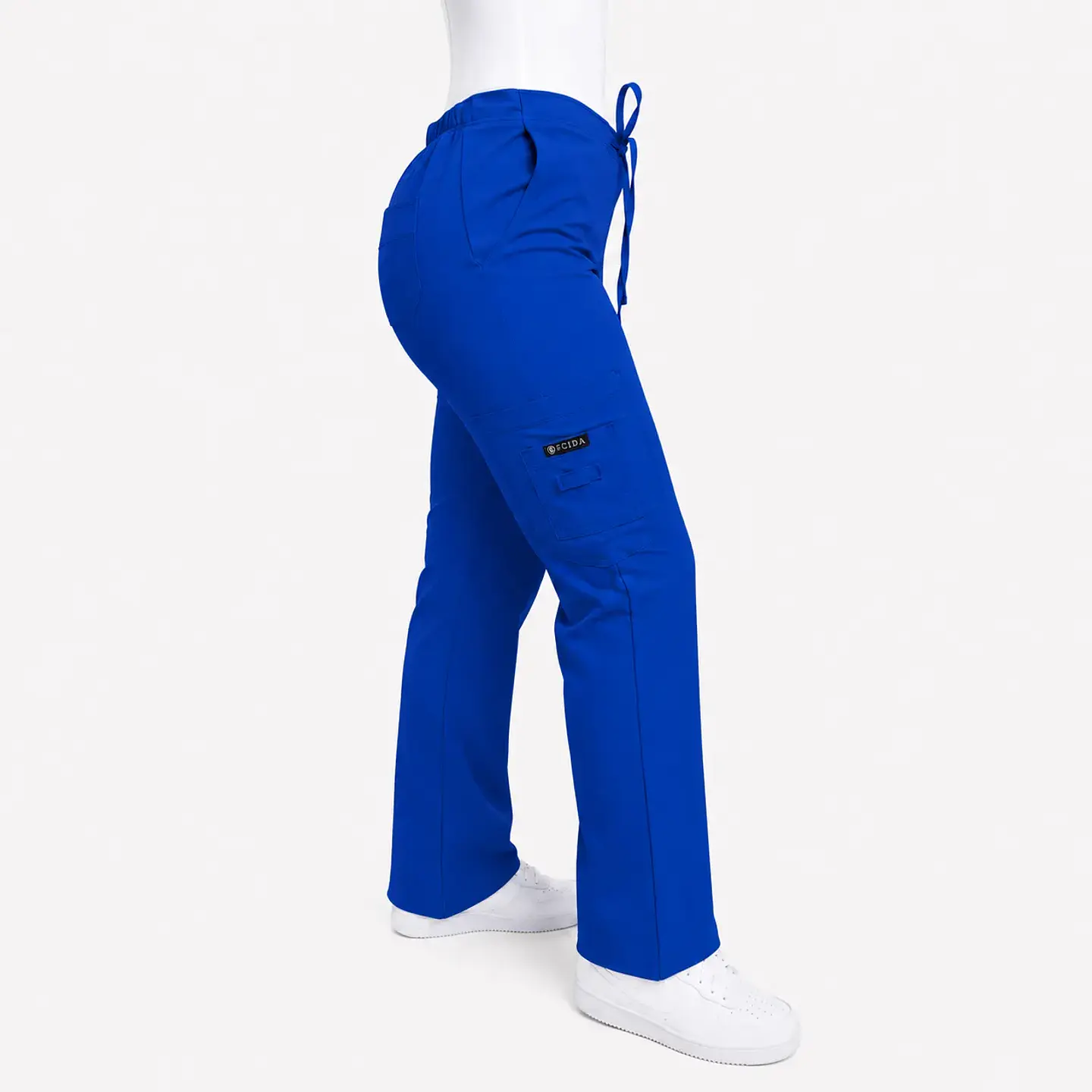 Pantalón Clínico Modelo Cargo Antifluido Azul Rey 1