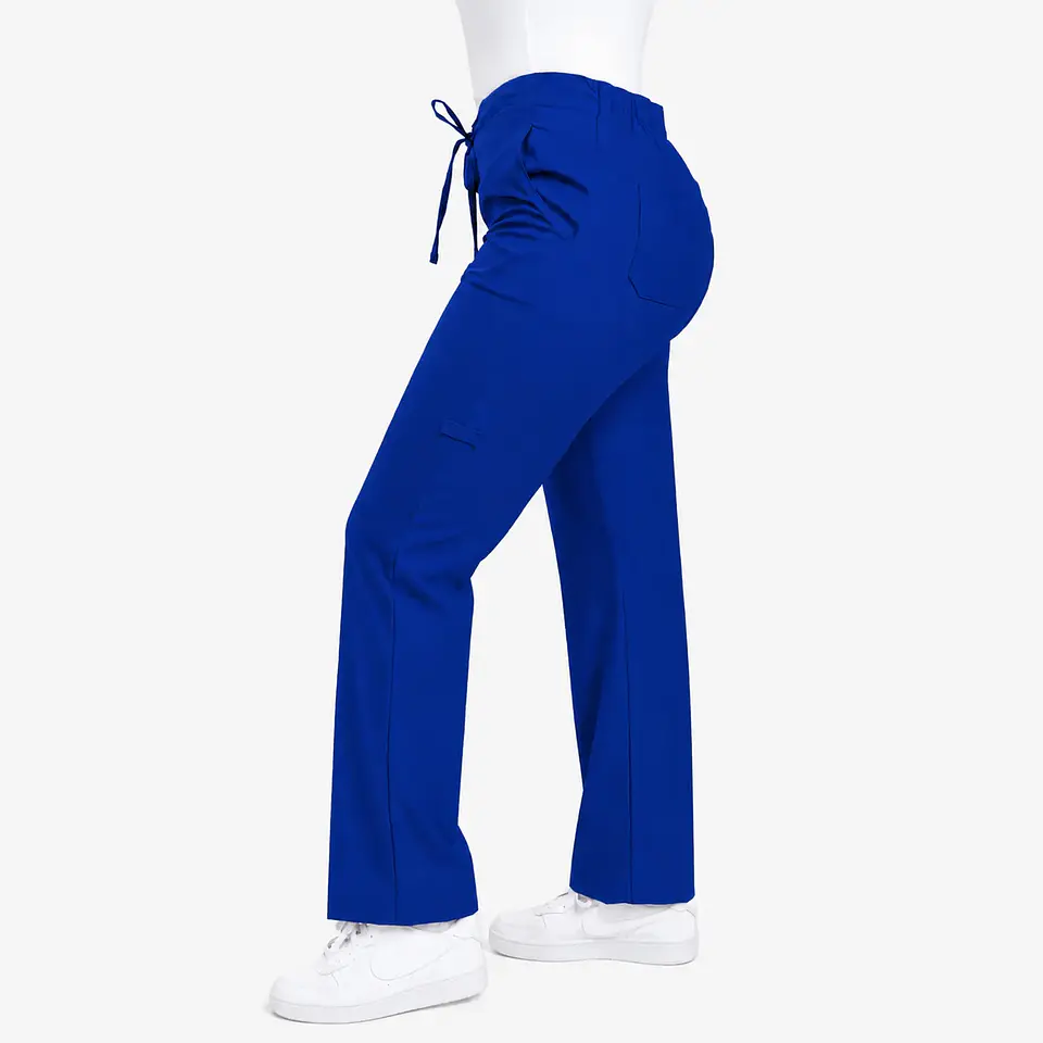 Pantalón Clínico Modelo Cargo Antifluido Azul Rey 4