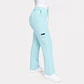 Pantalón Clínico para Mujer Modelo Cargo Antifluido Elasticado Menta - Miniatura 1