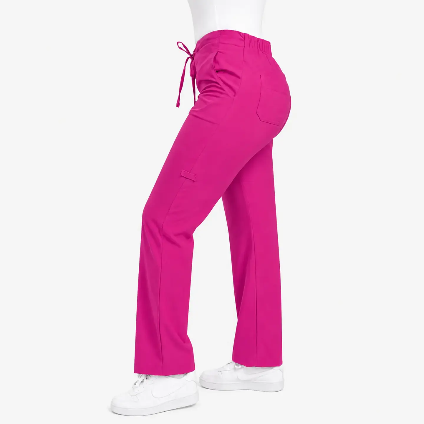 Pantalón Clínico para Mujer Modelo Cargo Antifluido Elasticado Fucsia 4