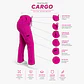 Pantalón Clínico para Mujer Modelo Cargo Antifluido Elasticado Fucsia - Miniatura 7
