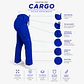 Pantalón Clínico para Mujer Modelo Cargo Antifluido Elasticado Azul Rey - Miniatura 7