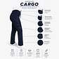 Pantalón Clínico para Mujer Modelo Cargo Antifluido Elasticado Azul Marino - Miniatura 6