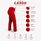 Pantalón Clínico para Mujer Modelo Cargo Antifluido Elasticado Rojo Italiano - Miniatura 6