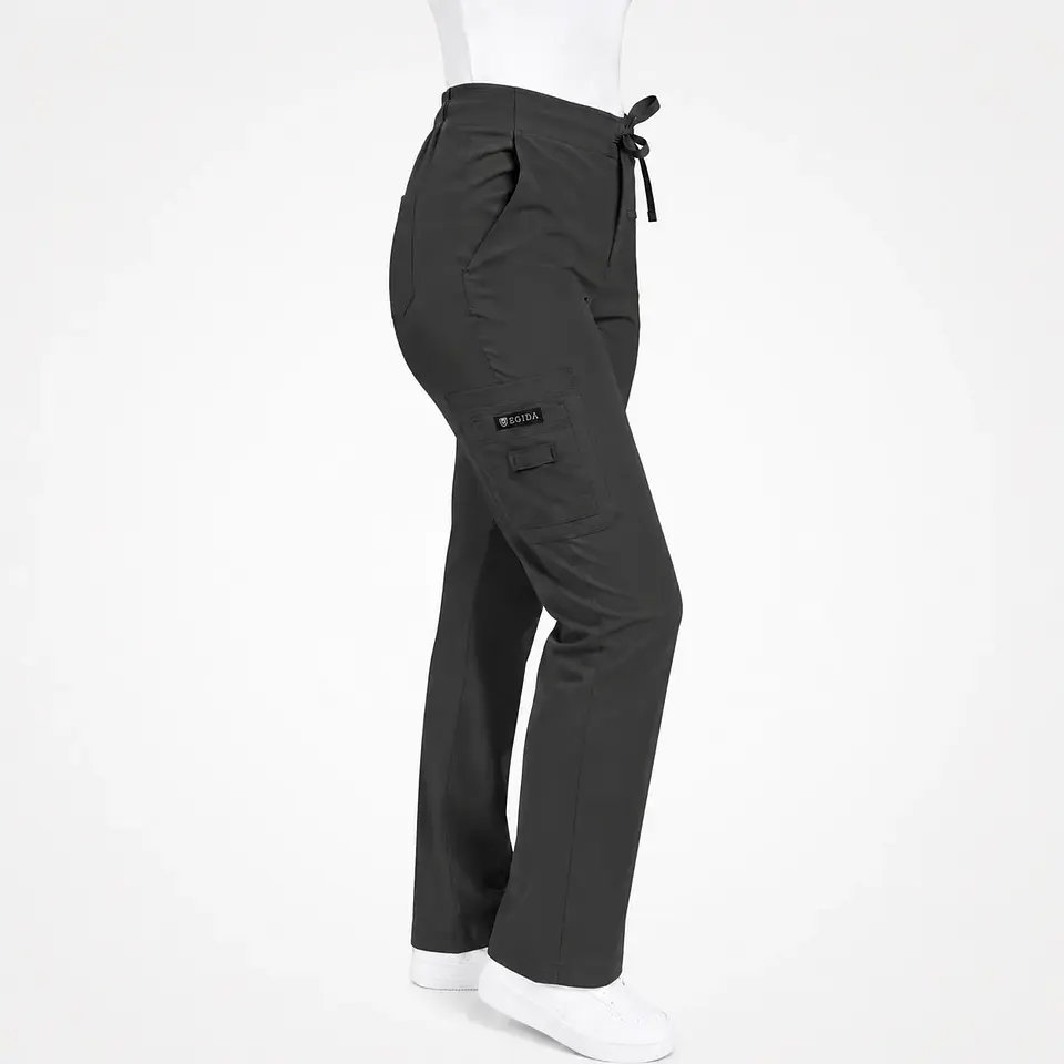 Pantalón Clínico para Mujer Modelo Cargo Antifluido Elasticado Gris marengo 5