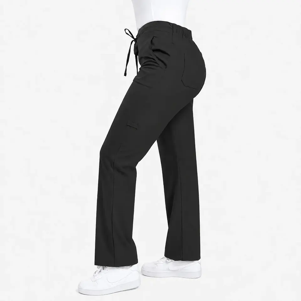 Pantalón Clínico para Mujer Modelo Cargo Antifluido Elasticado Gris marengo 4