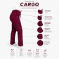Pantalón Clínico para Mujer Modelo Cargo Antifluido Elasticado Ciruela - Miniatura 6