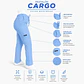 Pantalon Modelo Cargo Elasticado Antifluido Celeste paquete vela - Miniatura 6