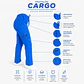 Pantalón Clínico para Mujer Modelo Cargo Antifluido Elasticado Azul Vibes  - Miniatura 6