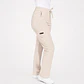 Pantalón Clínico para Mujer Modelo Cargo Antifluido Elasticado Beige - Miniatura 5