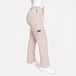 Pantalón Clínico para Mujer Modelo Cargo Antifluido Elasticado Beige - Miniatura 1