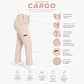 Pantalón Clínico para Mujer Modelo Cargo Antifluido Elasticado Beige - Miniatura 6