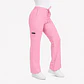 Pantalón Clínico para Mujer Modelo Cargo Antifluido Elasticado Rosado - Miniatura 3