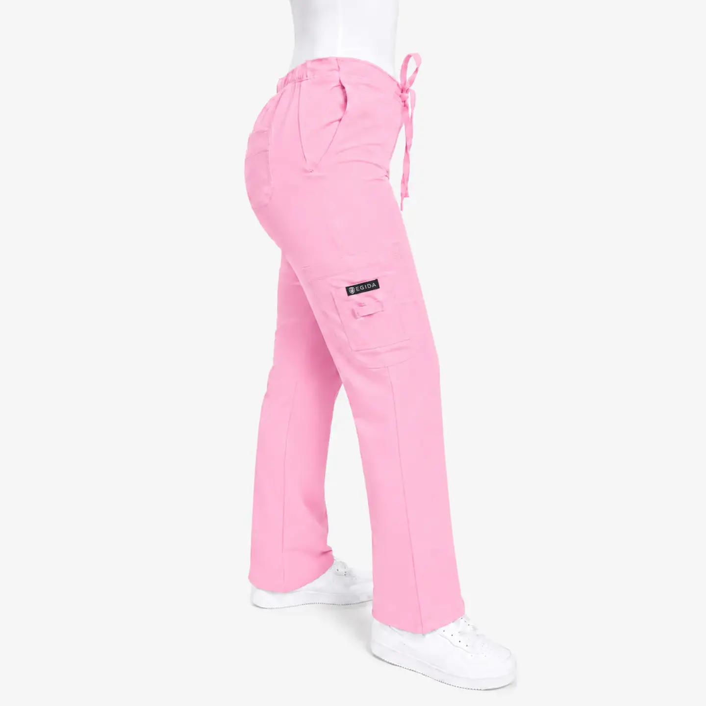 Pantalón Clínico para Mujer Modelo Cargo Antifluido Elasticado Rosado 1