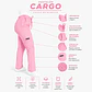 Pantalón Clínico para Mujer Modelo Cargo Antifluido Elasticado Rosado - Miniatura 6