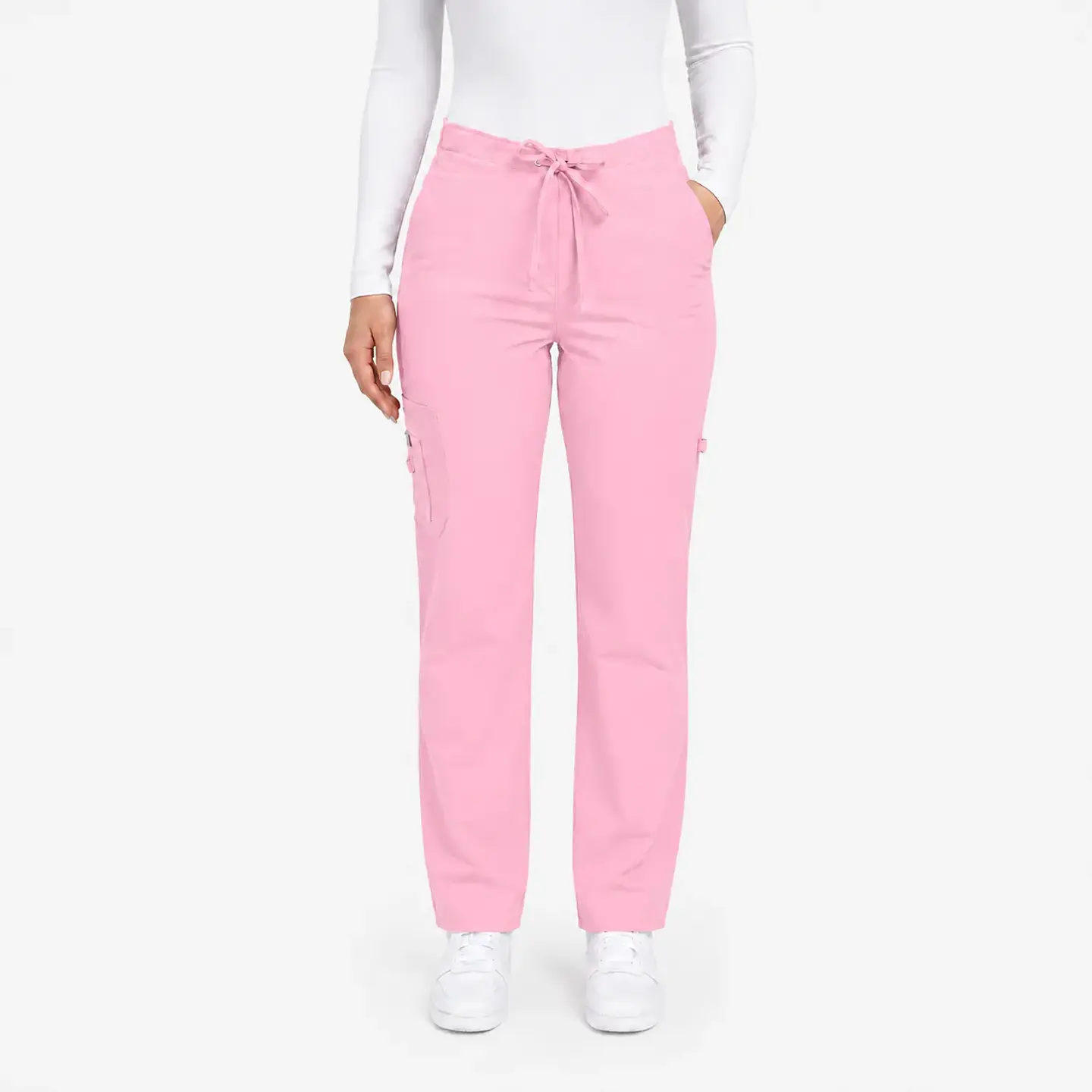 Pantalón Clínico para Mujer Modelo Cargo Antifluido Elasticado Rosado 2