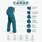 Pantalón Clínico para Mujer Modelo Cargo Antifluido Elasticado Verde petróleo - Miniatura 6