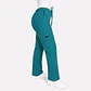 Pantalón Clínico para Mujer Modelo Cargo Antifluido Elasticado Turquesa - Miniatura 1