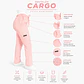 Pantalón Clínico para Mujer Modelo Cargo Antifluido Elasticado Damasco - Miniatura 6