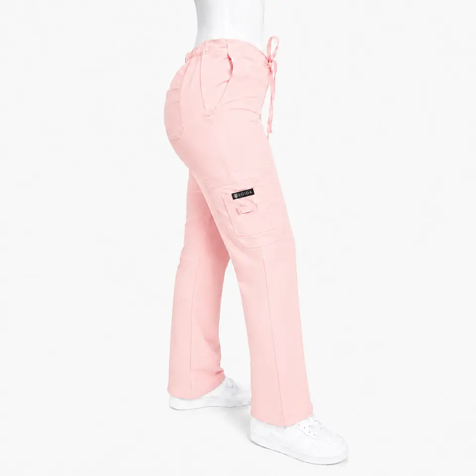 Pantalón Clínico para Mujer Modelo Cargo Antifluido Elasticado Damasco 1