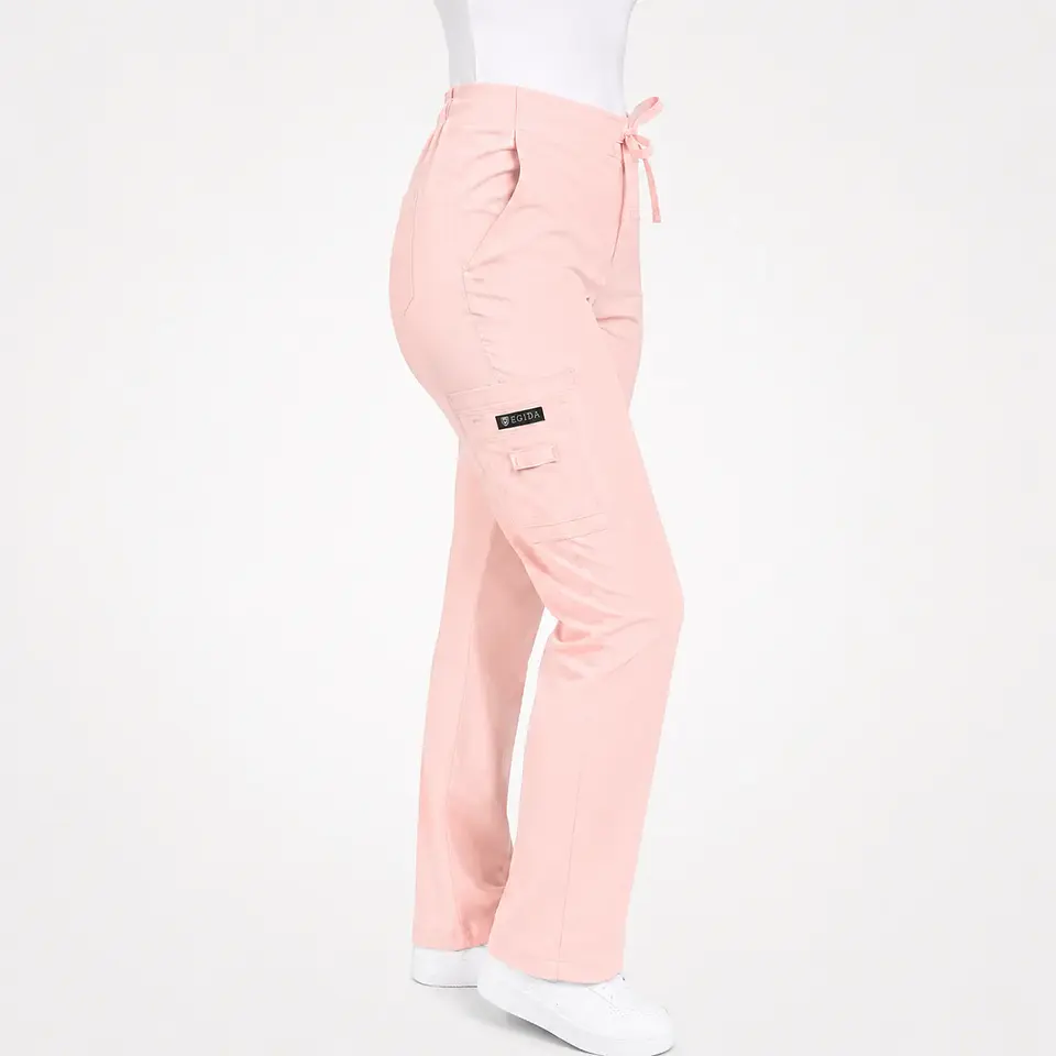 Pantalón Clínico para Mujer Modelo Cargo Antifluido Elasticado Damasco 5