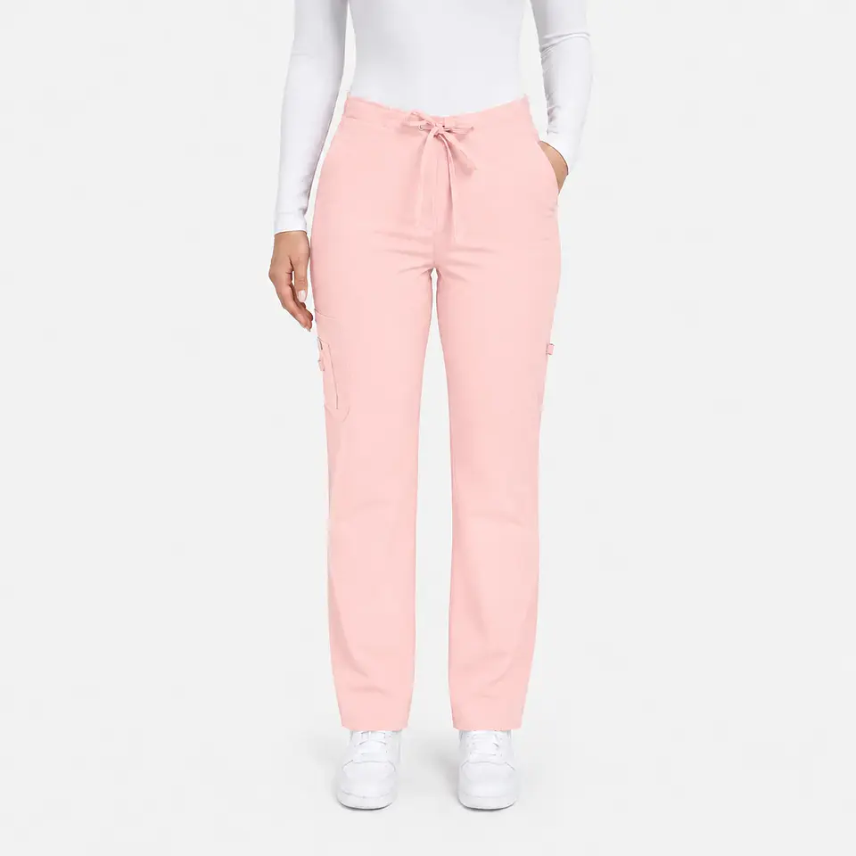 Pantalón Clínico para Mujer Modelo Cargo Antifluido Elasticado Damasco 2