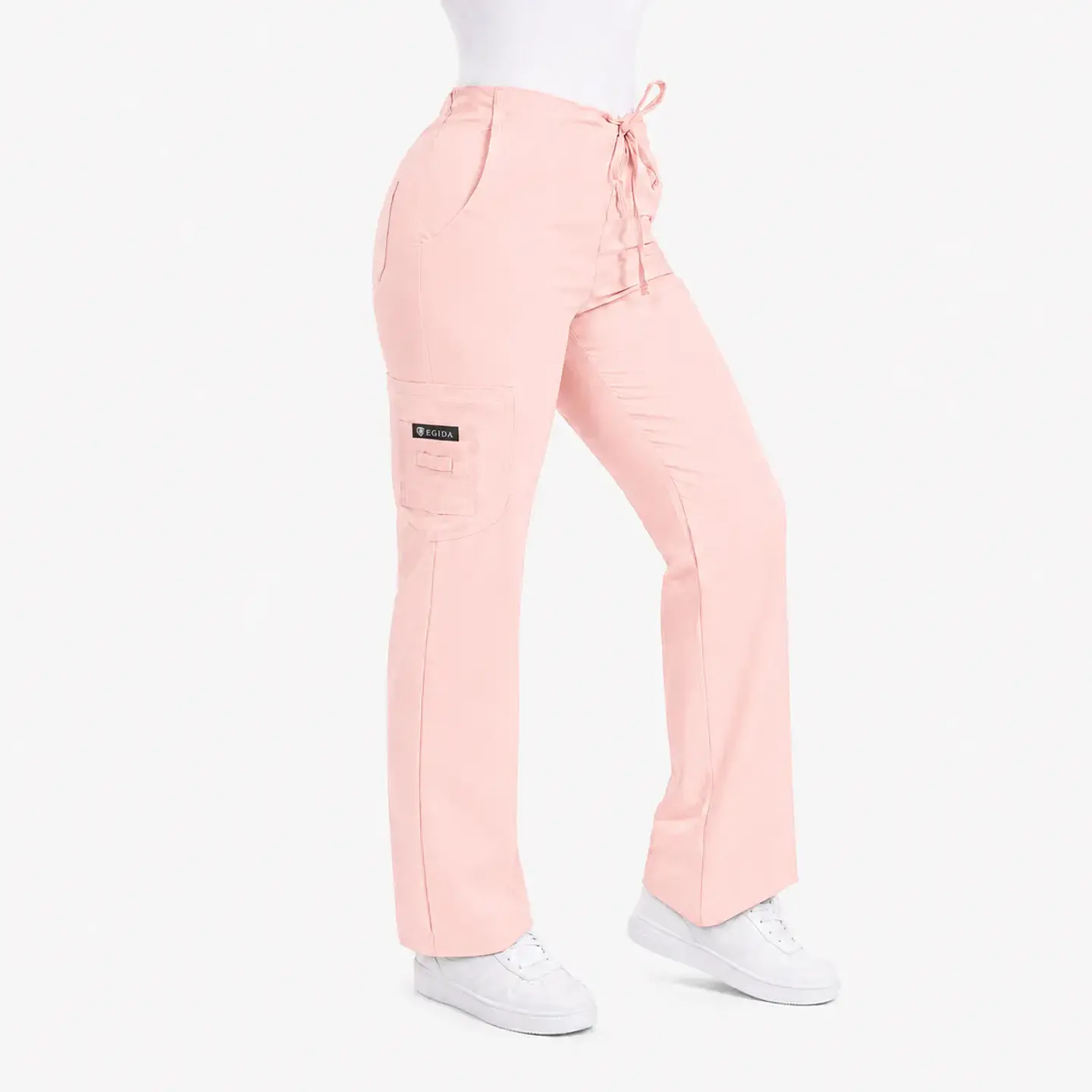 Pantalón Clínico para Mujer Modelo Cargo Antifluido Elasticado Damasco 3