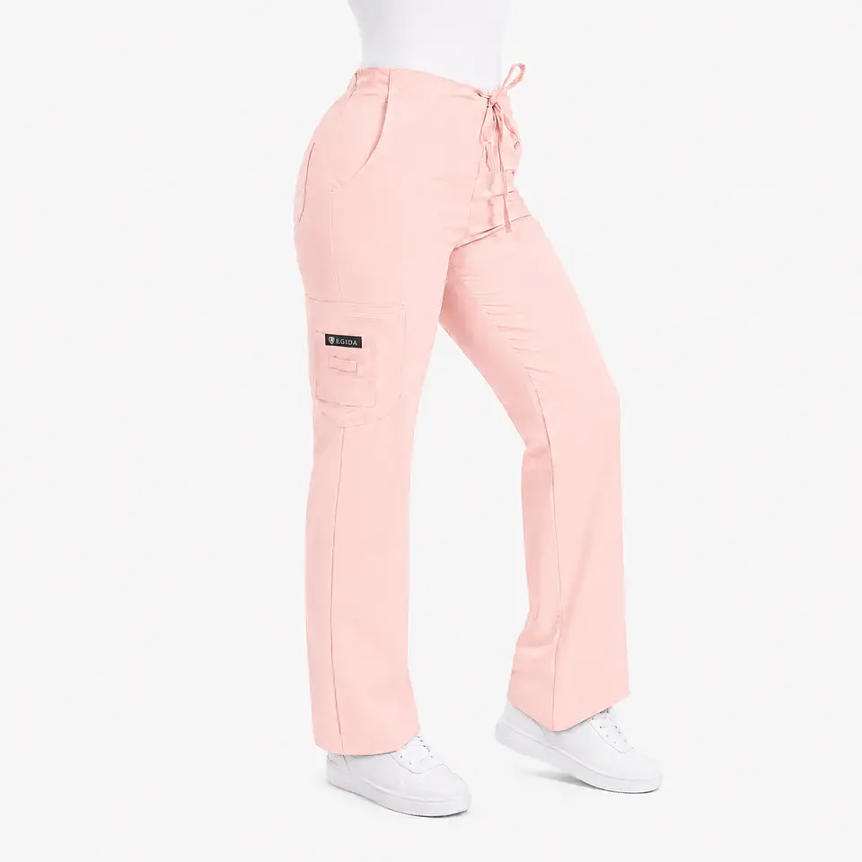 Pantalón Clínico para Mujer Modelo Cargo Antifluido Elasticado Damasco 3