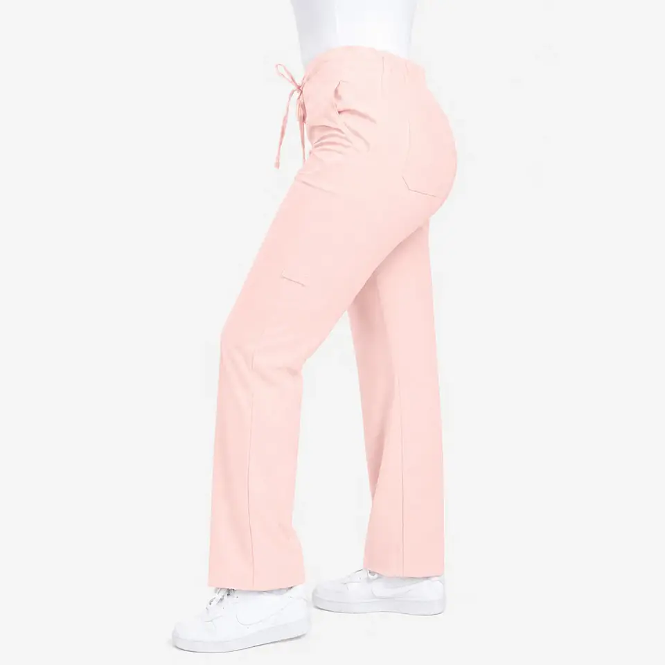 Pantalón Clínico para Mujer Modelo Cargo Antifluido Elasticado Damasco 4