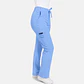 Pantalón Clínico para Mujer Modelo Cargo Antifluido Elasticado Celeste - Miniatura 5