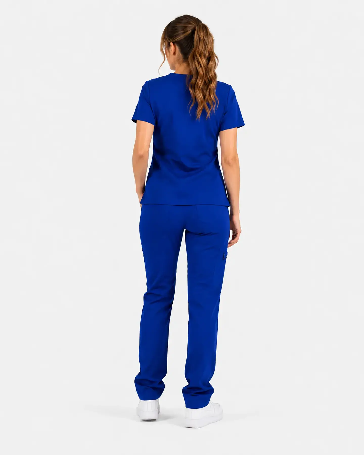 Conjunto Clínico Hana Azul Rey para Mujer | Blusa Hana + Pantalón Hana Recto – Línea Aesthetic 4