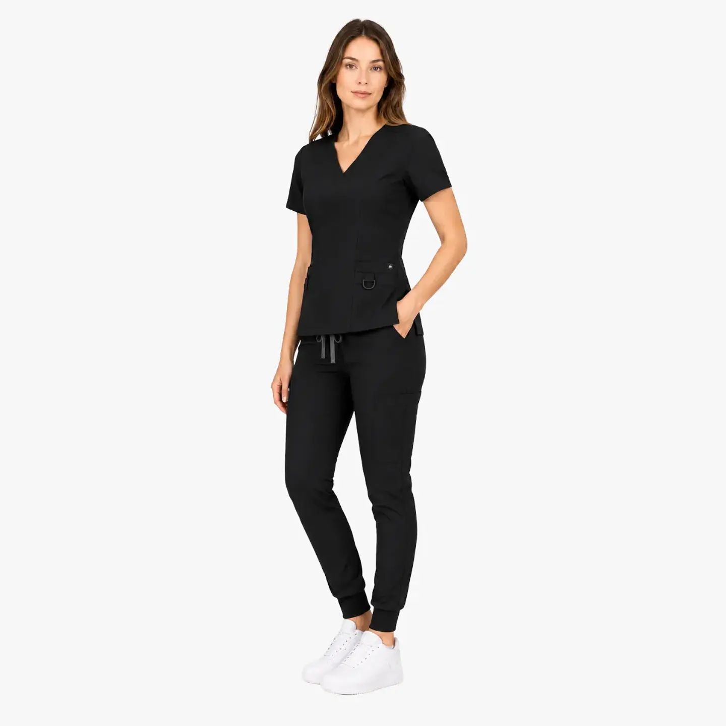 Conjunto Clinico Negro Blusa Hana + Pantalon Jogger  2