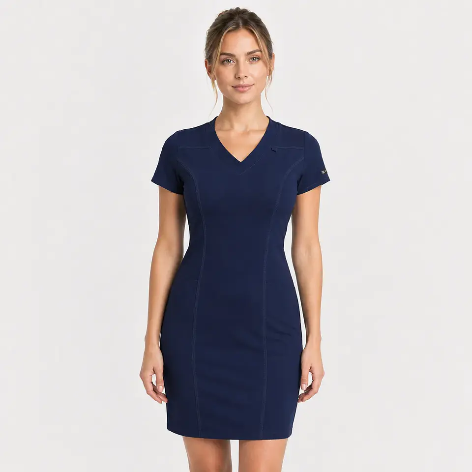 Vestido Clínico Stella Azul Marino Antifluido 2