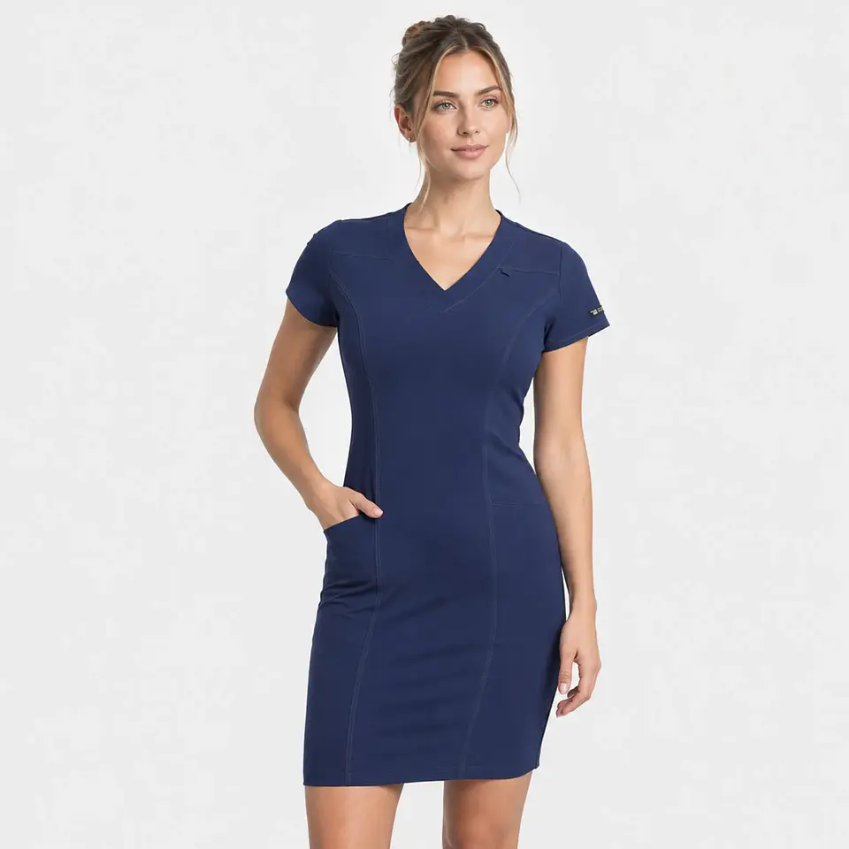 Vestido Clínico Stella Azul Marino Antifluido 1