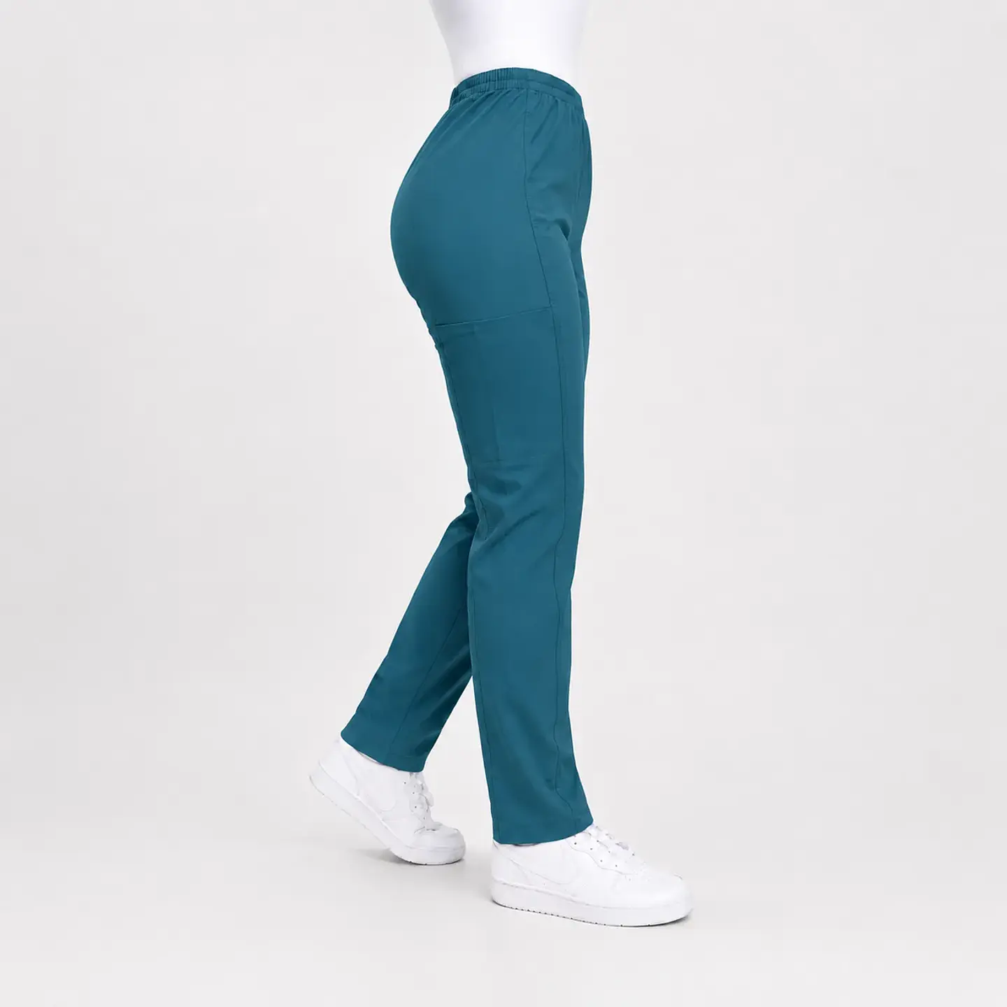 Pantalón Clínico Pitillo Antifluido para Mujer – Verde Petróleo 4