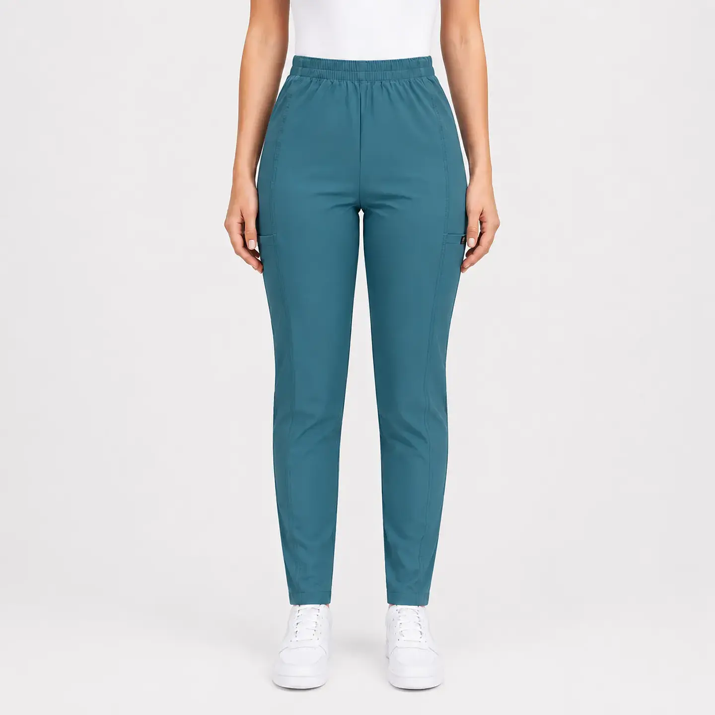 Pantalón Clínico Pitillo Antifluido para Mujer – Verde Petróleo 3
