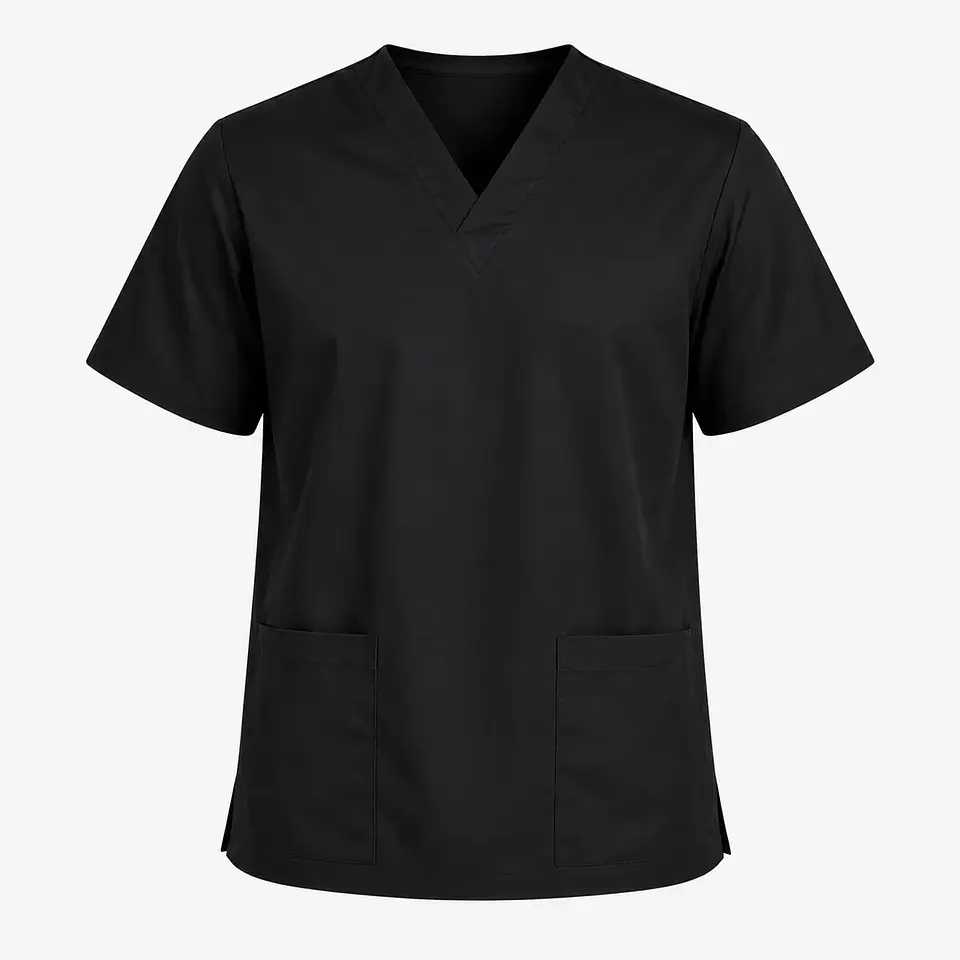 Polera Médica Ares Flex para Hombre – Negro 4