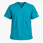 Polera Clínica Cargo Hombre Poplin Turquesa - Miniatura 4
