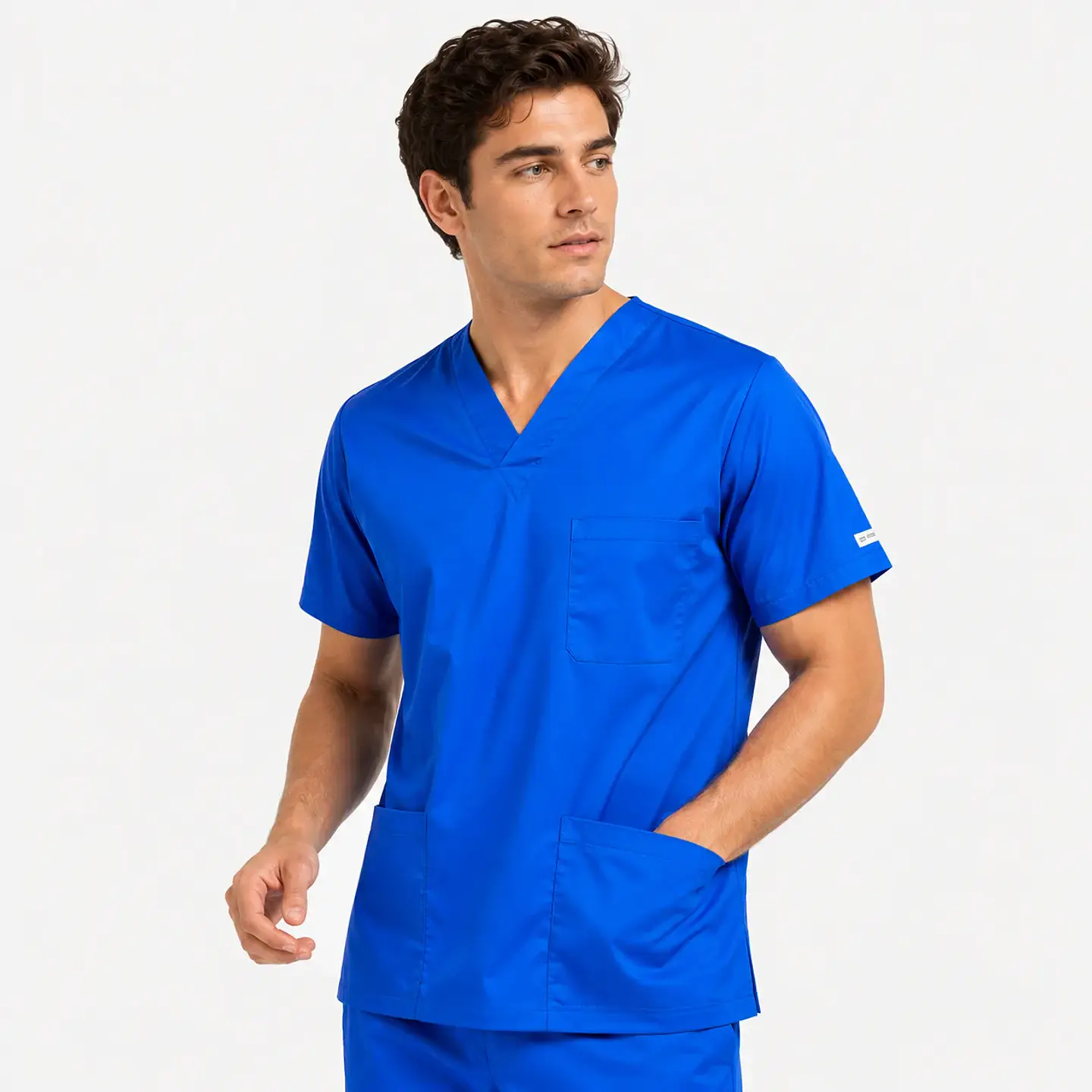 Polera Médica Ares Med Comfort Flex para Hombre – Azul Rey 1