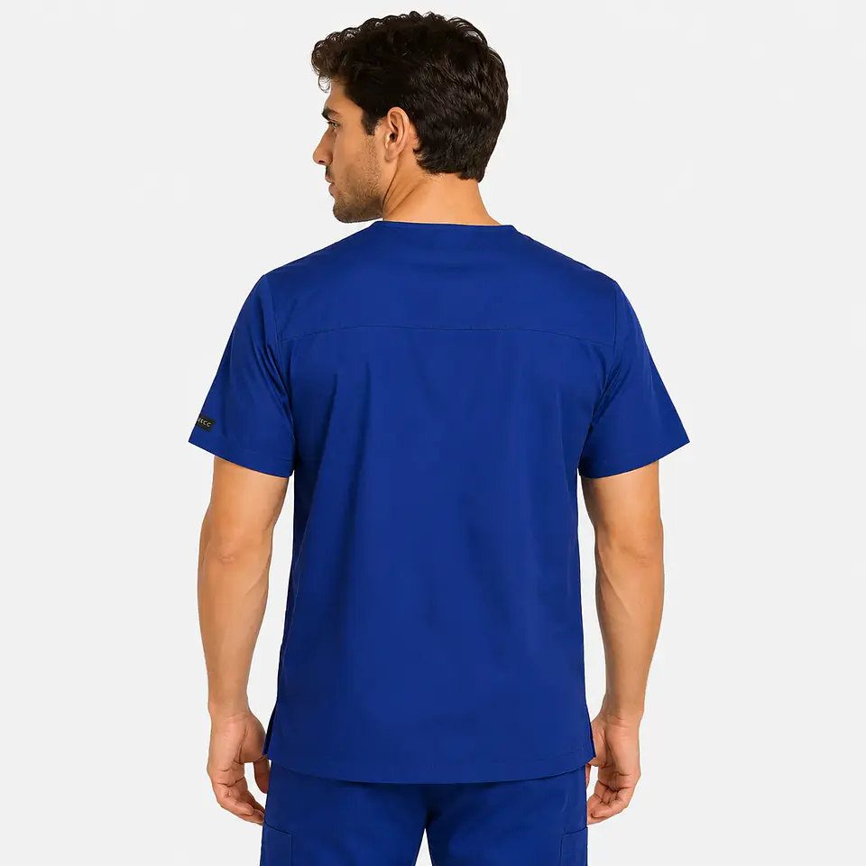 Polera Médica Ares Med Comfort Flex para Hombre – Azul Marino 3