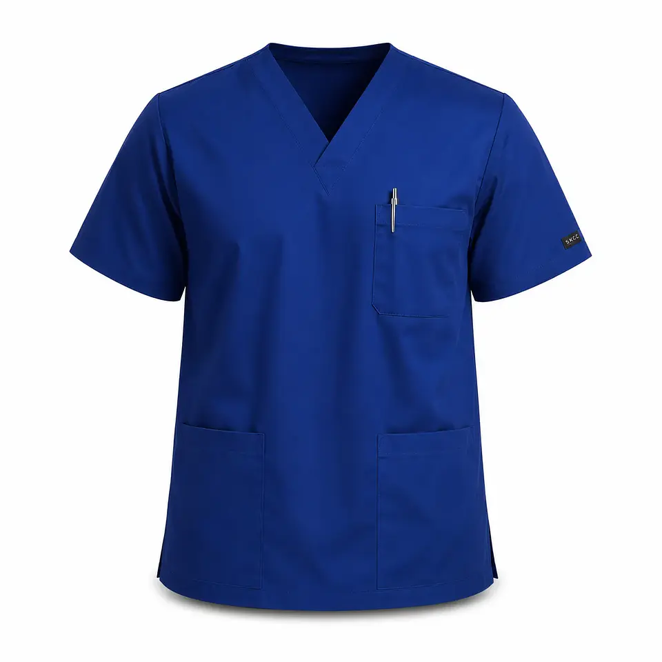 Polera Médica Ares Med Comfort Flex para Hombre – Azul Marino 4