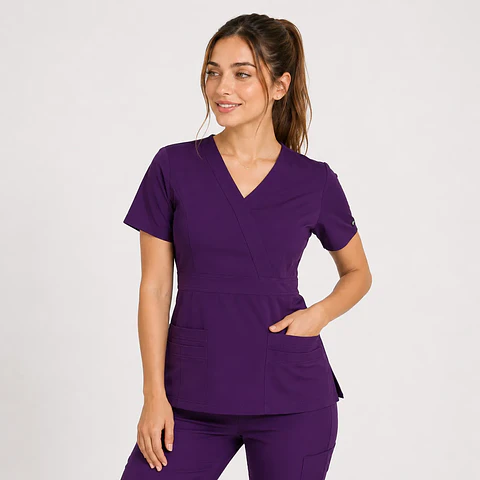 Blusa Clínica Venus Antifluido para Mujer – Morada